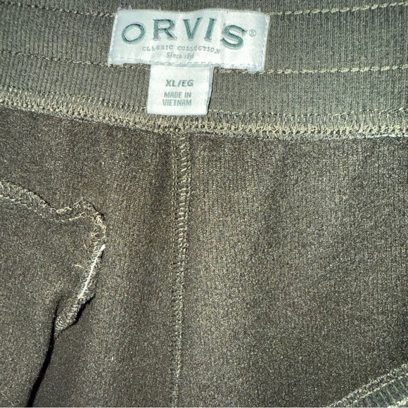 Orvis Green Jogger Sweatpants Elastic Waistband Dark Olive Green Size Men XL GUC - Picture 5 of 8